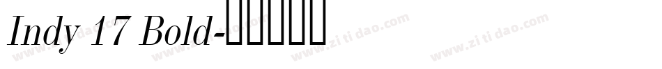 Indy 17 Bold字体转换